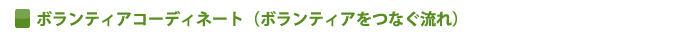 ボランティアコーディネート（ボランティアをつなぐ流れ）